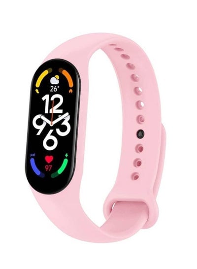 Replacement Strap for Xiaomi Mi Band 7 Silicone Watch Band Smartwatch Wristband Bracelet (Sand Pink)