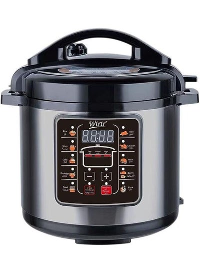 9 Liters 1350W stainless steel electric pressure cooker, Slow, Rice Cooker, Yogurt, Cake Maker, Steamer and Warmer, Silver Perfect for Larger Families WTR-9007