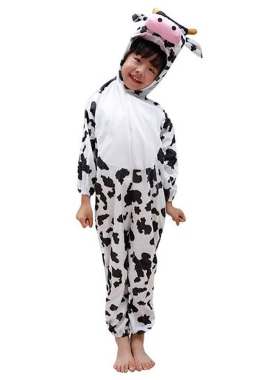 Brain Giggles Cow Animal Plush Costume Design Halloween Carnival Party Jumpsuit for Kids Boys & Girls Medium