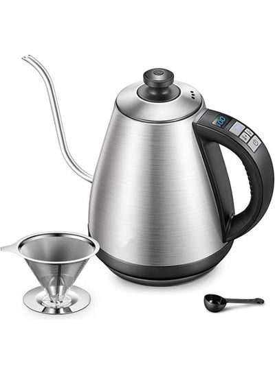 1L Electric Gooseneck Kettle with Variable Temperature Control Pour Over Coffee and Tea