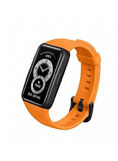 Adjustable Silicone Replacement Sports Watch Strap For Huawei Band 6 / Honor Band 6 orange