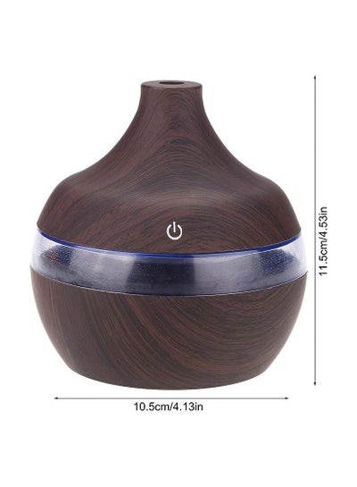 300ml Wood Grain LED USB Color-Changing Humidifier Colorful Night Light Mist Maker for Office Car Home