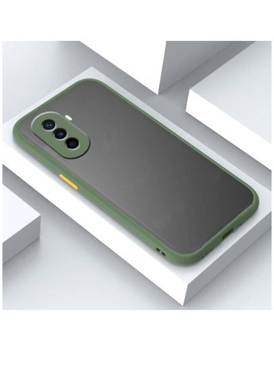 Protective Matte Bumper Shockproof Matte Translucent Back Case Cover For Huawei Nova Y70 Green