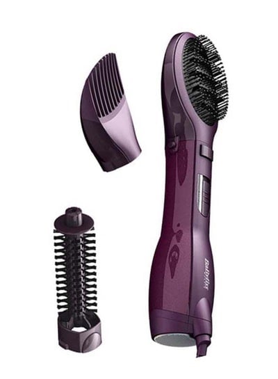 Paddle Air Brush Airstyler, High-Octane 1000W Pro Styling Brush, Adjustable 2 Speeds & Temperature Settings For Quick Dry, Ionic Function With 3 FREE Attachments, AS115SDE Purple