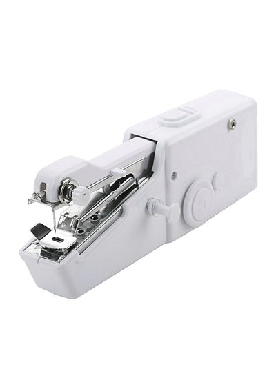 Portable And Cordless Mini Handheld Sewing Machine White 25cm