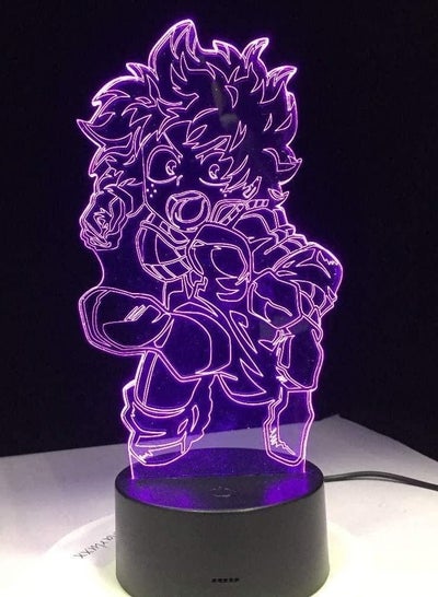 3D Multicolor Night Light Dragon Ball Child Super Saiyan Goku Action Force Bomb Figure 3D Illusion Table Lamp 7/16 Color Multicolor Night Light Boy Toy Gift