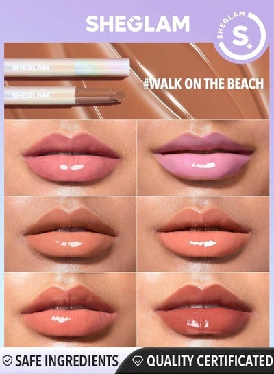 SHEGLAM Pout-Perfect Shine Lip Gloss -Walk on the Beach