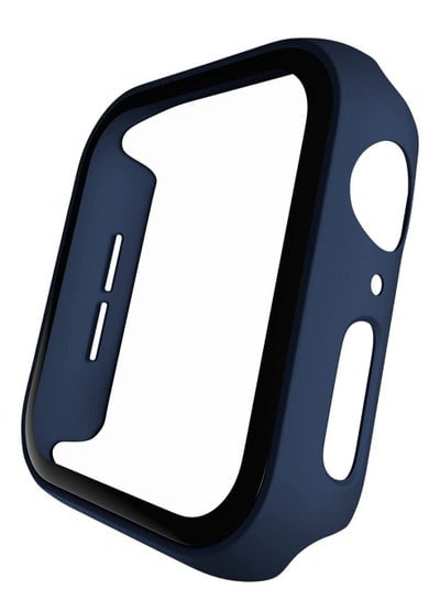 Shock Proof Watch Protectors with Touch Sensitive Tempered Glass For Apple Watch Series 6/5/4/SE- Blue 40mm