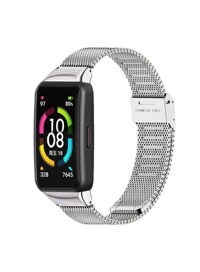 Stainless Steel Replacement Band Strap for Huawei Band 6 / Honor Band 6 Silver