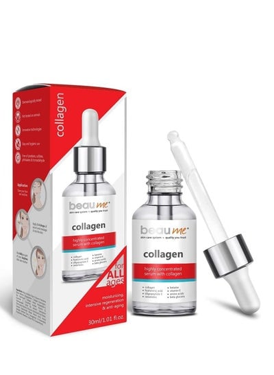 Highly Concentrated Collagen Serum with Hyaluron, Vitamin E, Peptides, Ceramides 30ml