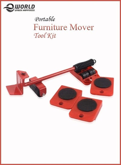 Furniture Lifting tool kit set with 4-piece Casters rotatable Pads for Couches and home appliances,  hold up to 150 Kgs.