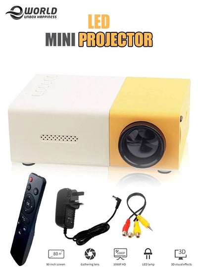 1080p HD USB HDMI Input Portable Mini LED Projector for Kids Indoor and Outdoor
