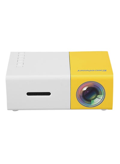 HD Portable LCD Mini Projector 50 Lumens - EU Plug YG300 Yellow/White