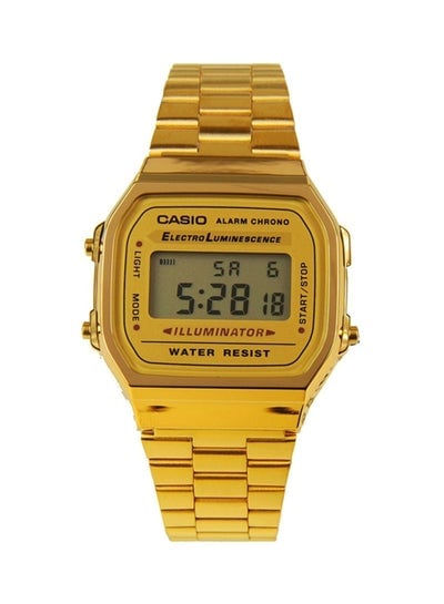 Men's Water Resistant Digital Watch A168WG-9WDF - 39 mm - Gold
