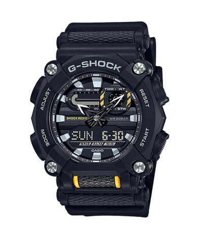 Men's Round Shape Resin Band Analog & Digital Wrist Watch 52 mm - Black - GA-900-1ADR