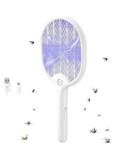Electric Fly Swatter Racket Mosquito Killer ZMKL-006 White